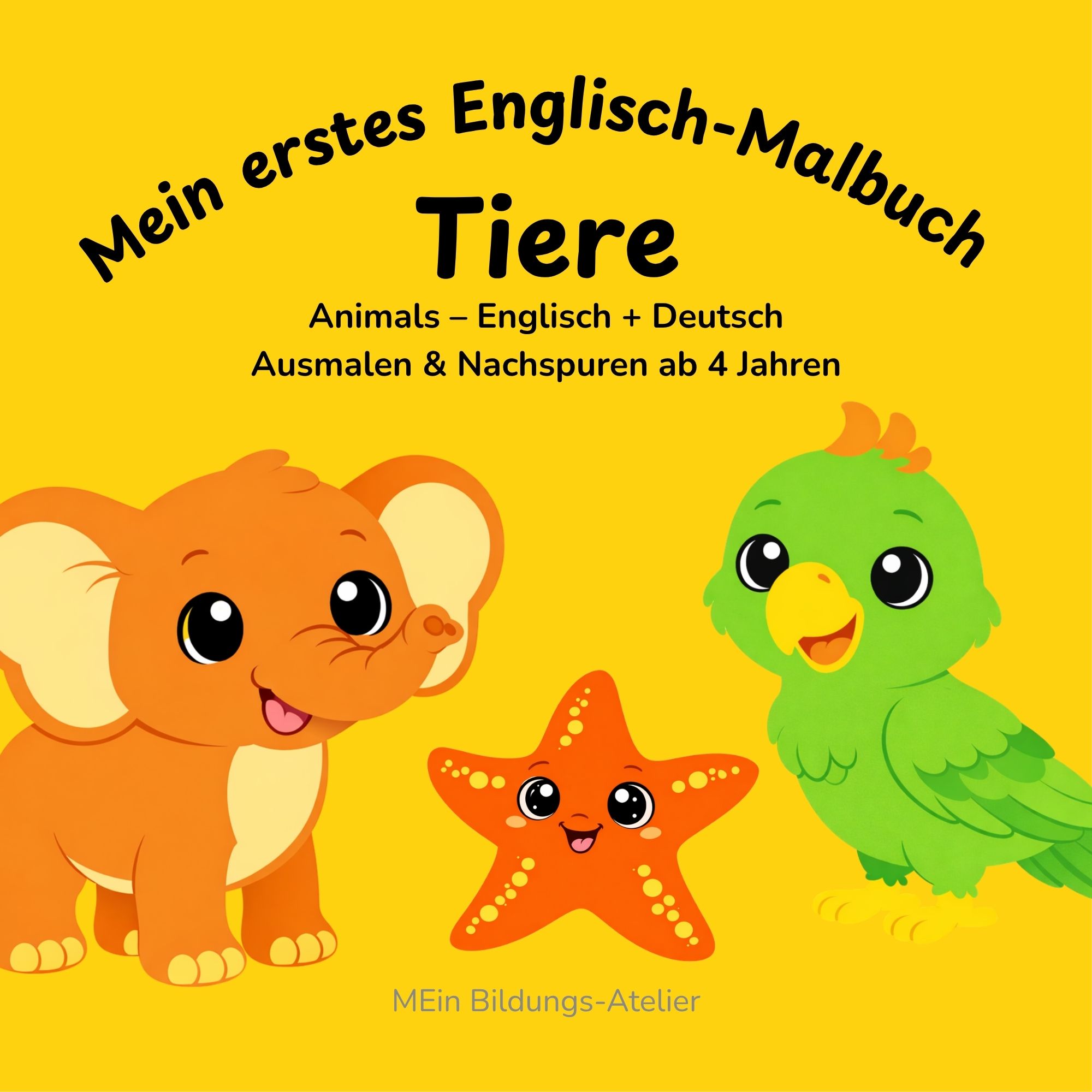 Cover Mein erstes Englisch-Malbuch Tiere