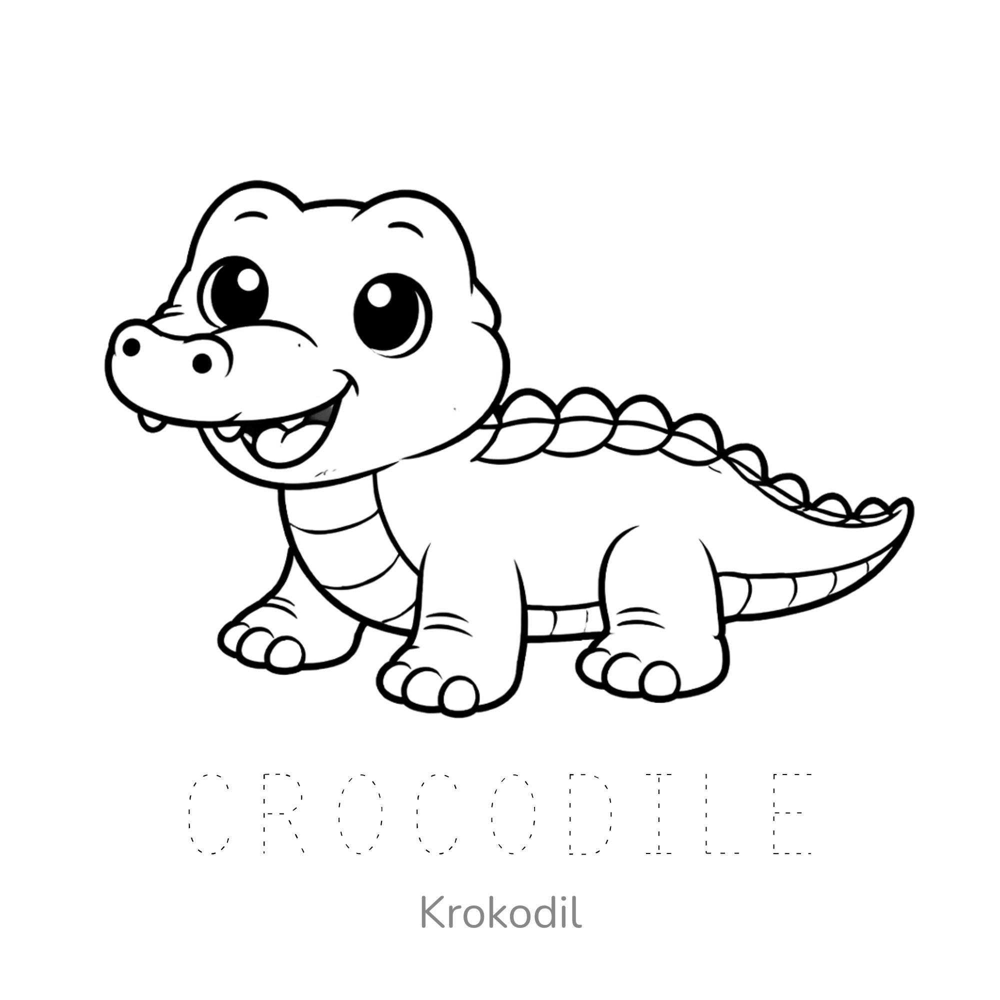Krokodil zum Ausmalen